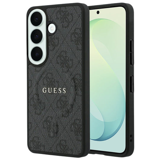 MagSafe Case for Samsung Galaxy S26 FE S741, Guess, 4G Embossed Ring Classic Logo, Black
