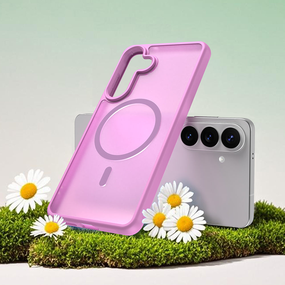 MagSafe Case for Samsung Galaxy S26 Plus S947, Techsuit, HaloFrost II, Pink