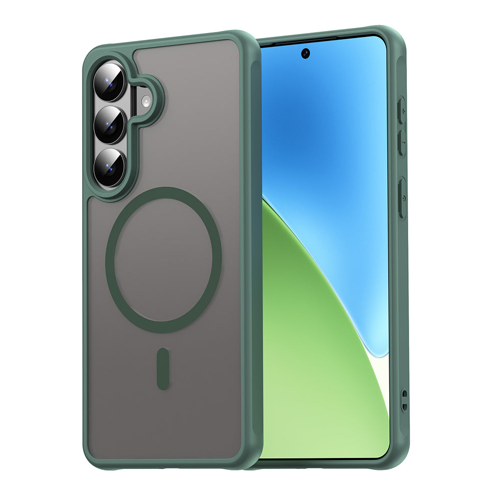 MagSafe Case for Samsung Galaxy S26 Plus S947, Techsuit, HaloFrost II, Green