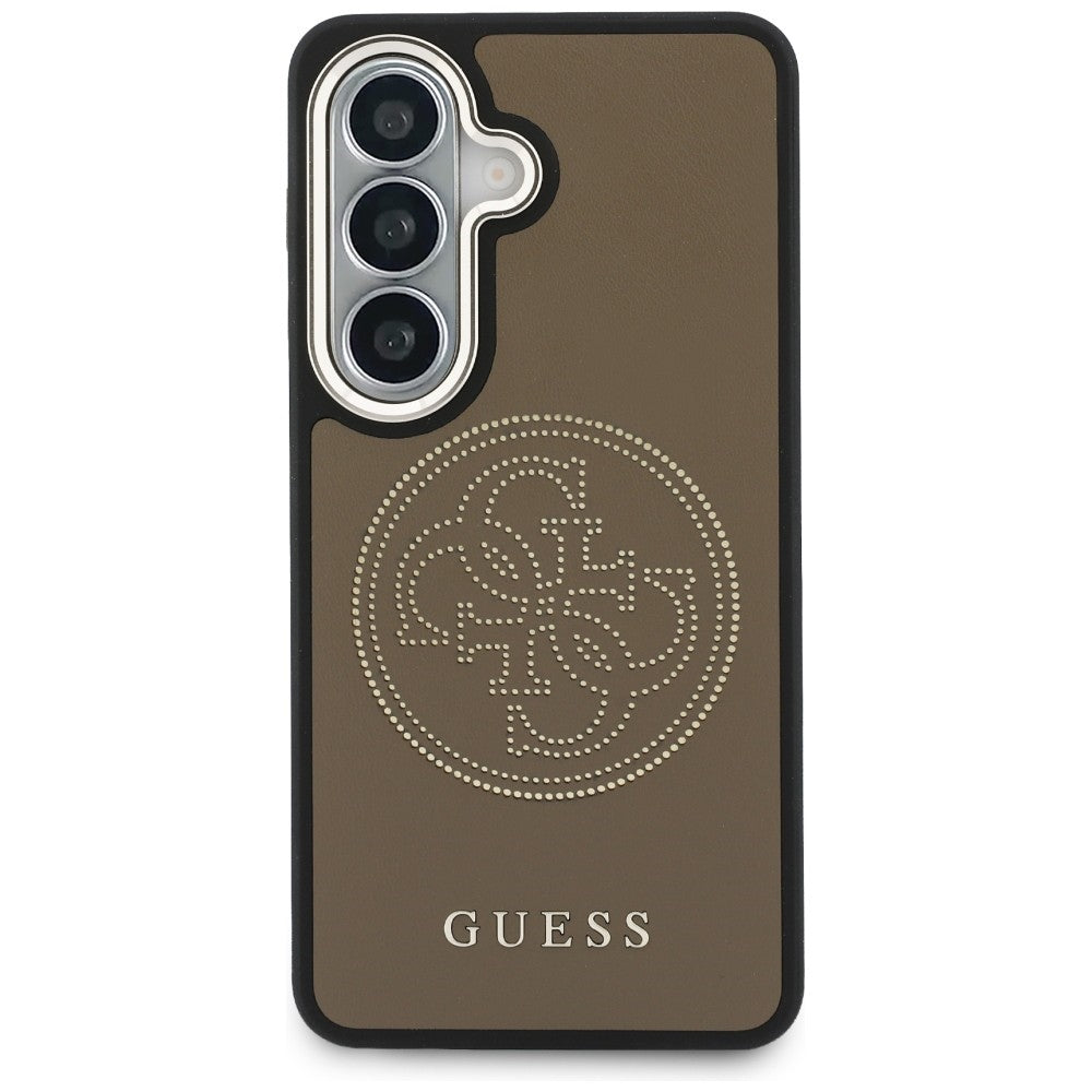 MagSafe Case for Samsung Galaxy S26 S942, Guess, Perforated Logo, Brown