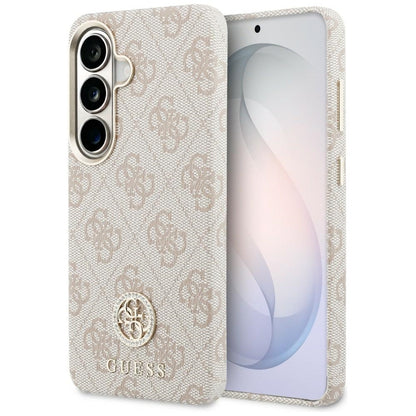 MagSafe Case for Samsung Galaxy S26 S942, Guess, Rhinestone Round Logo, Pink