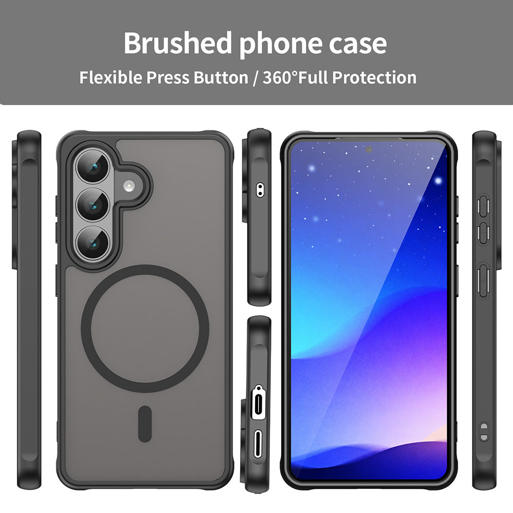 MagSafe Case for Samsung Galaxy S26 S942, Techsuit, HaloFrost II, Black
