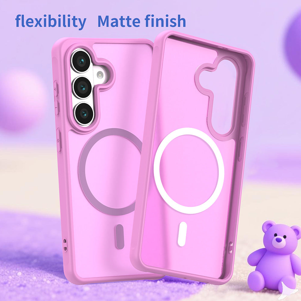 MagSafe Case for Samsung Galaxy S26 S942, Techsuit, HaloFrost II, Pink