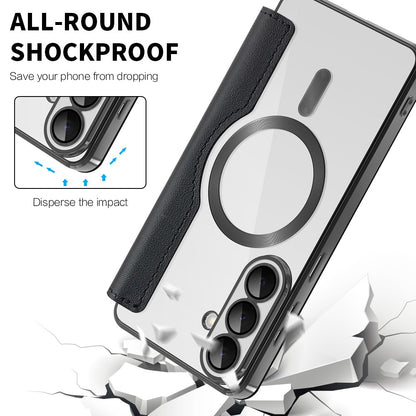 MagSafe Case for Samsung Galaxy S26 S942, Techsuit, SmartMag Book, Black