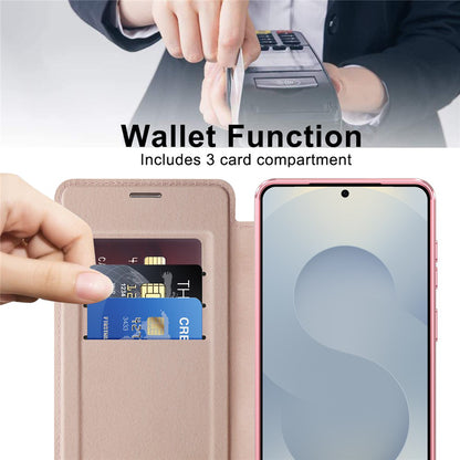 MagSafe Case for Samsung Galaxy S26 S942, Techsuit, SmartMag Book, Pink