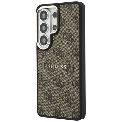 MagSafe Case for Samsung Galaxy S26 Ultra S948, Guess, 4G Embossed Ring, Brown