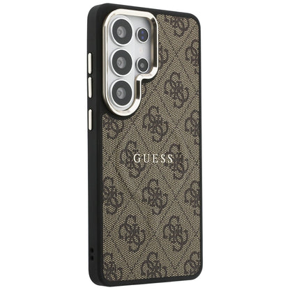 MagSafe Case for Samsung Galaxy S26 Ultra S948, Guess, 4G Embossed Ring, Brown