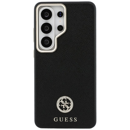MagSafe Case for Samsung Galaxy S26 Ultra S948, Guess, Rhinestone Round Logo, Black