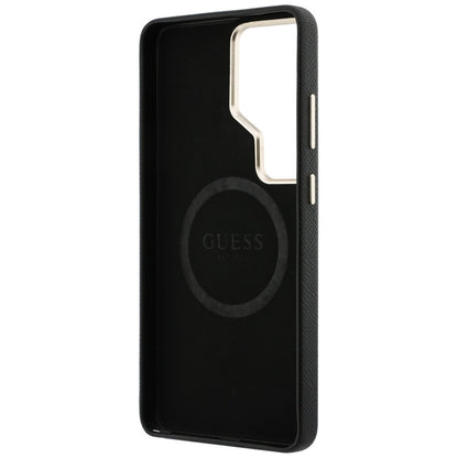 MagSafe Case for Samsung Galaxy S26 Ultra S948, Guess, Rhinestone Round Logo, Black