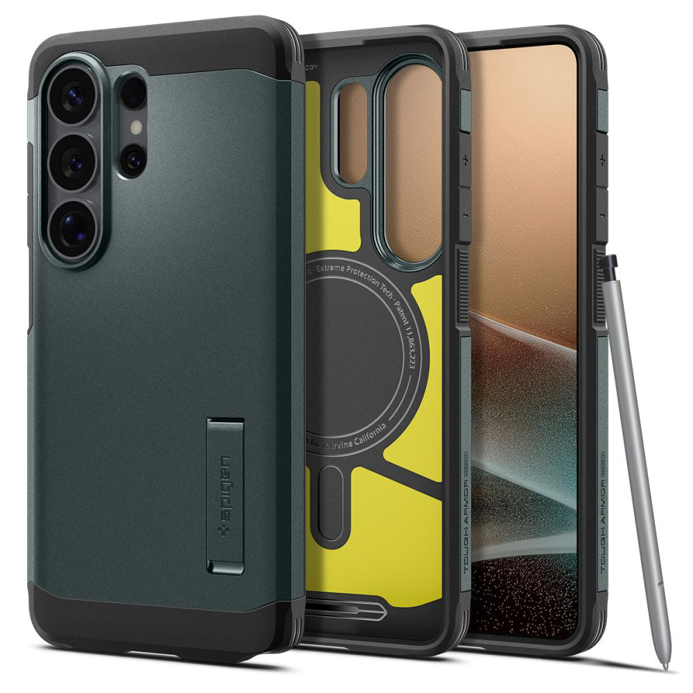 MagSafe Case for Samsung Galaxy S26 Ultra S948, Spigen, Tough Armor, Green ACS10686