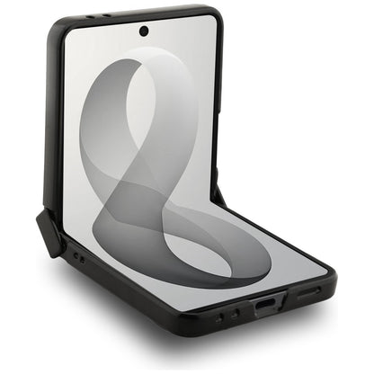 MagSafe Case for Samsung Galaxy Z Flip8 F776, Guess, 4G Leather Classic, Black