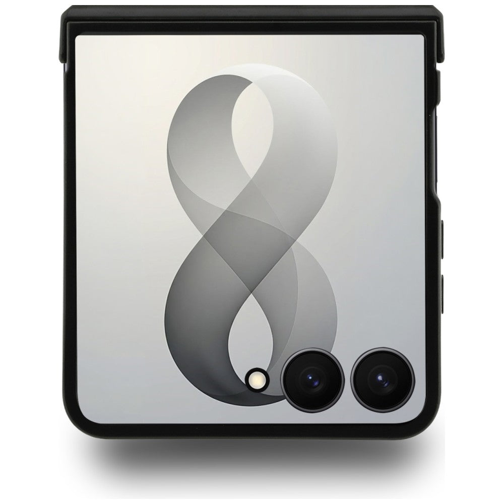 MagSafe Case for Samsung Galaxy Z Flip8 F776, Guess, 4G Leather Classic, Black
