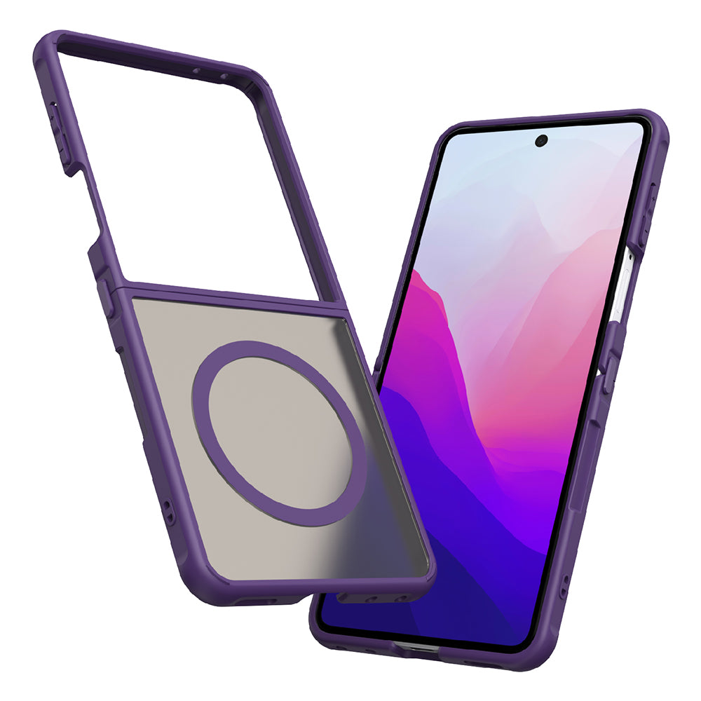 MagSafe Case for Samsung Galaxy Z Flip8 F776, Techsuit, HaloFrost II, Purple