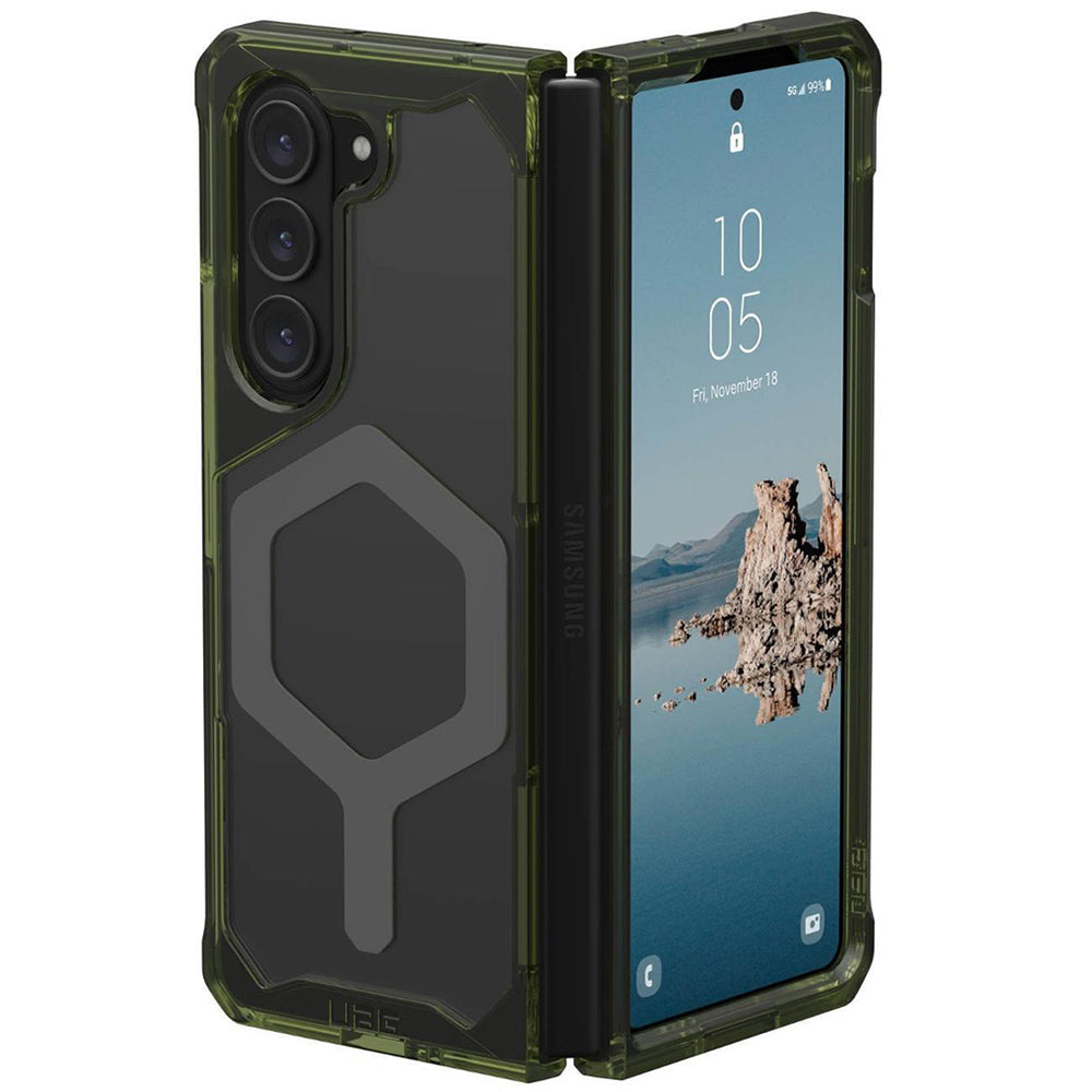 MagSafe Case for Samsung Galaxy Z Fold5 F946, Urban Armor Gear, Plyo Pro, Green Gray