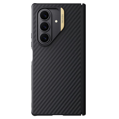 MagSafe Case for Samsung Galaxy Z Fold7 F966, Nillkin, Synthetic Fiber Pro, Black Gold