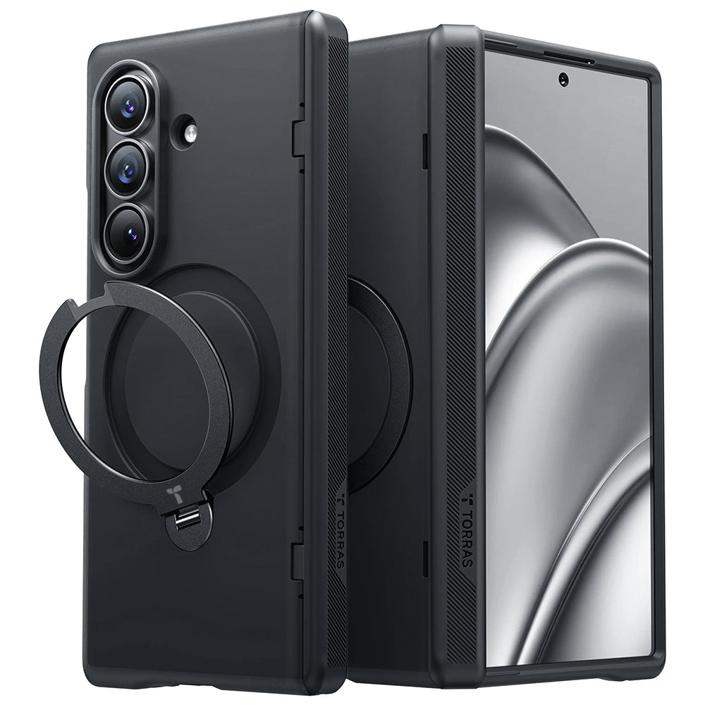 MagSafe Case for Samsung Galaxy Z Fold8 Ultra F976, Torras, Ostand Q3 Spin, Black