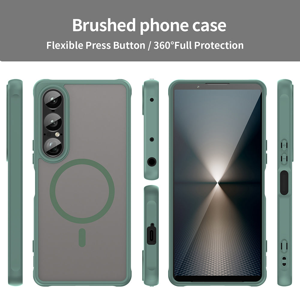 MagSafe Case for Sony Xperia 1 VII, Techsuit, HaloFrost II, Green