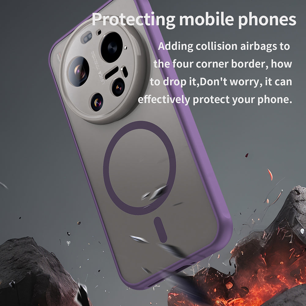 MagSafe Case for Xiaomi 17 Ultra, Techsuit, HaloFrost II, Purple