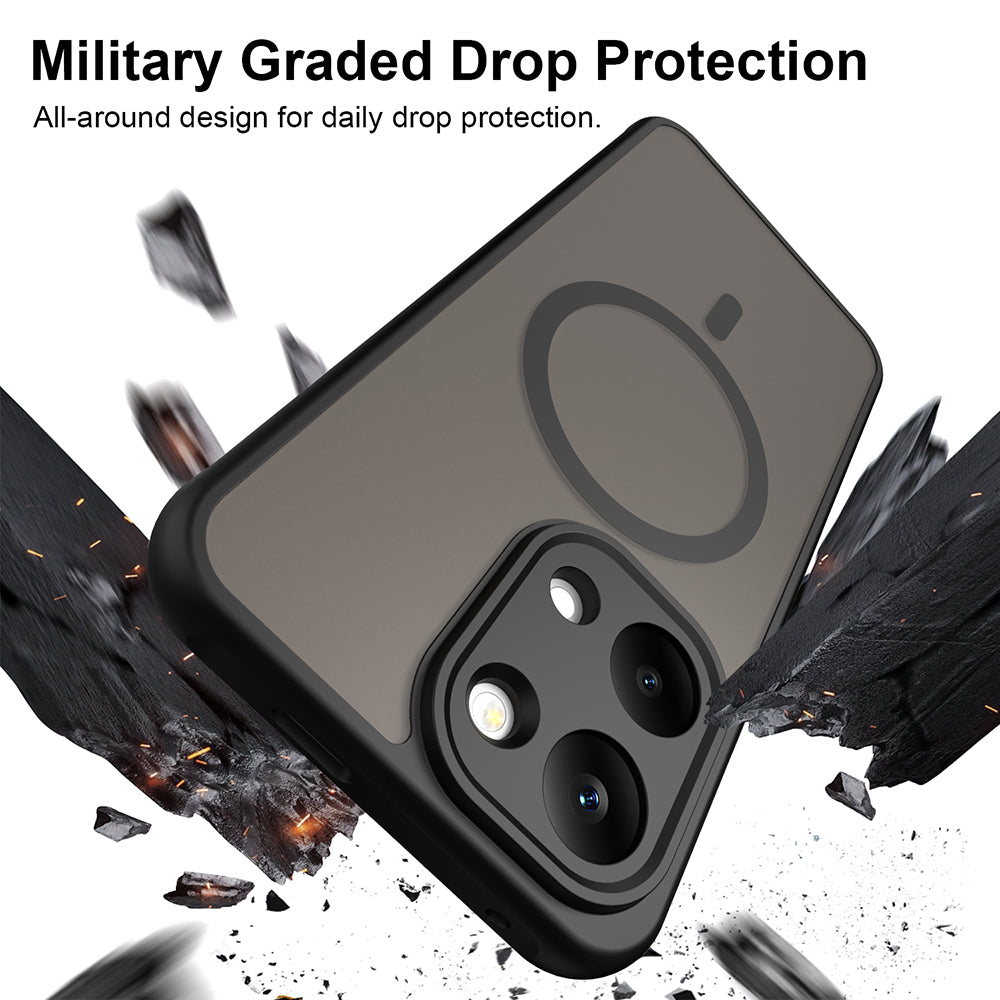MagSafe Case for Xiaomi Poco X8 Pro Max, Techsuit, HaloFrost II, Black