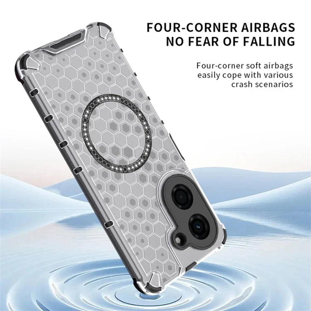 MagSafe Case for Xiaomi Redmi A5 4G (Regional), Techsuit, HoneyComb Shield, White
