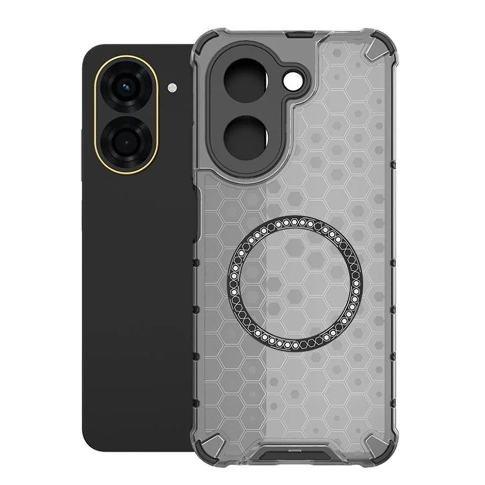 MagSafe Case for Xiaomi Redmi A5 4G (Regional), Techsuit, HoneyComb Shield, Black