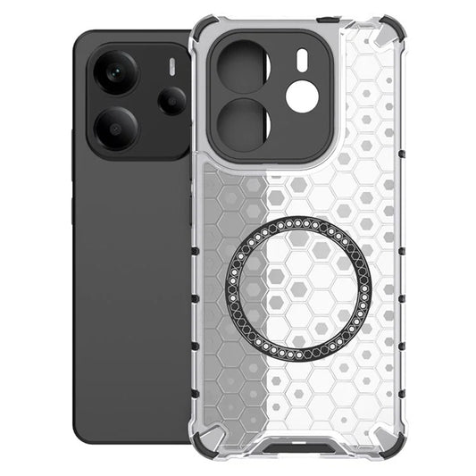 MagSafe Case for Xiaomi Redmi Note 14 5G, Techsuit, HoneyComb Shield, White