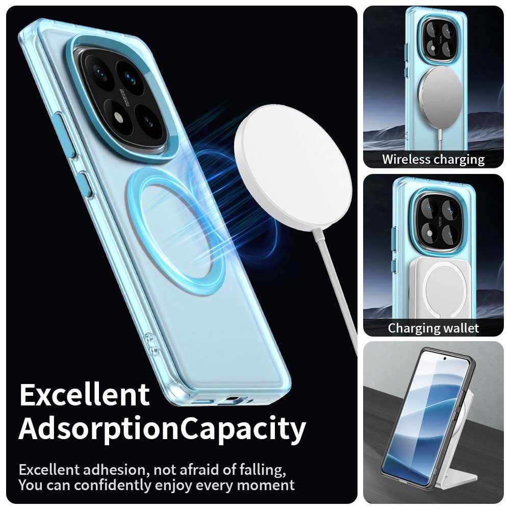 MagSafe Case for Xiaomi Redmi Note 14 Pro 4G, Techsuit, CandyCase, Blue