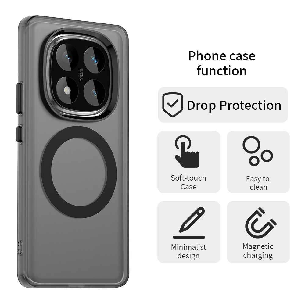 MagSafe Case for Xiaomi Redmi Note 14 Pro 4G, Techsuit, CandyCase, Black