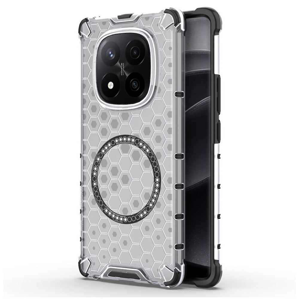 MagSafe Case for Xiaomi Redmi Note 14 Pro+ 5G, Techsuit, HoneyComb Shield, White