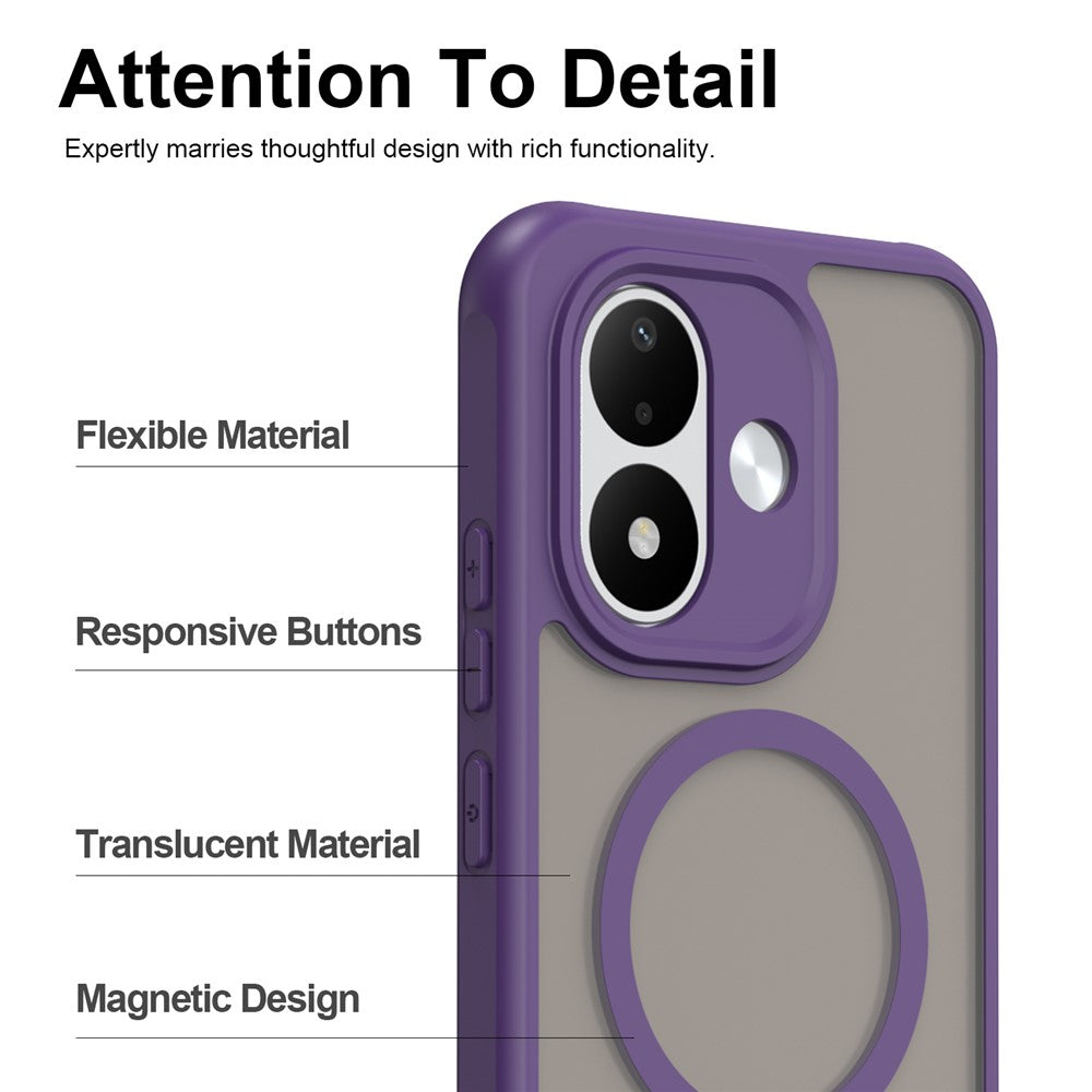MagSafe Case for Xiaomi Redmi Note 17 4G / Note 17 5G, Techsuit, HaloFrost II, Purple