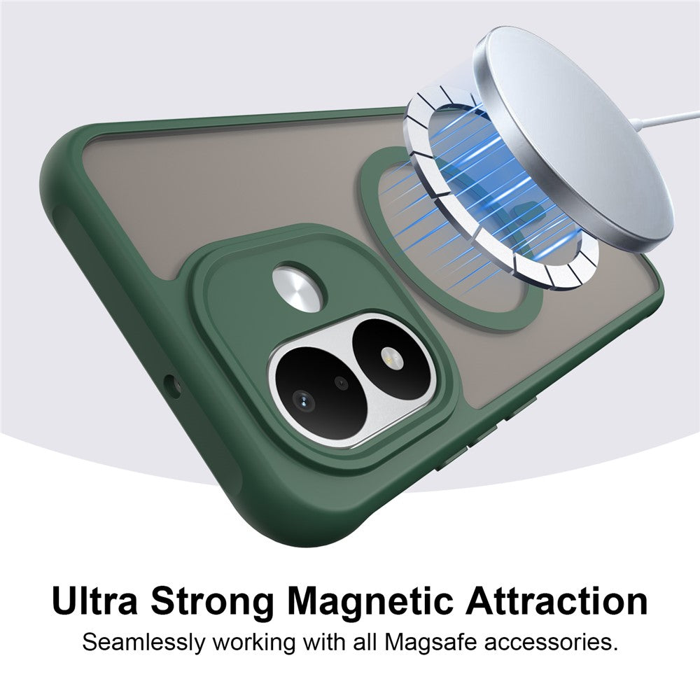 MagSafe Case for Xiaomi Redmi Note 17 4G / Note 17 5G, Techsuit, HaloFrost II, Green