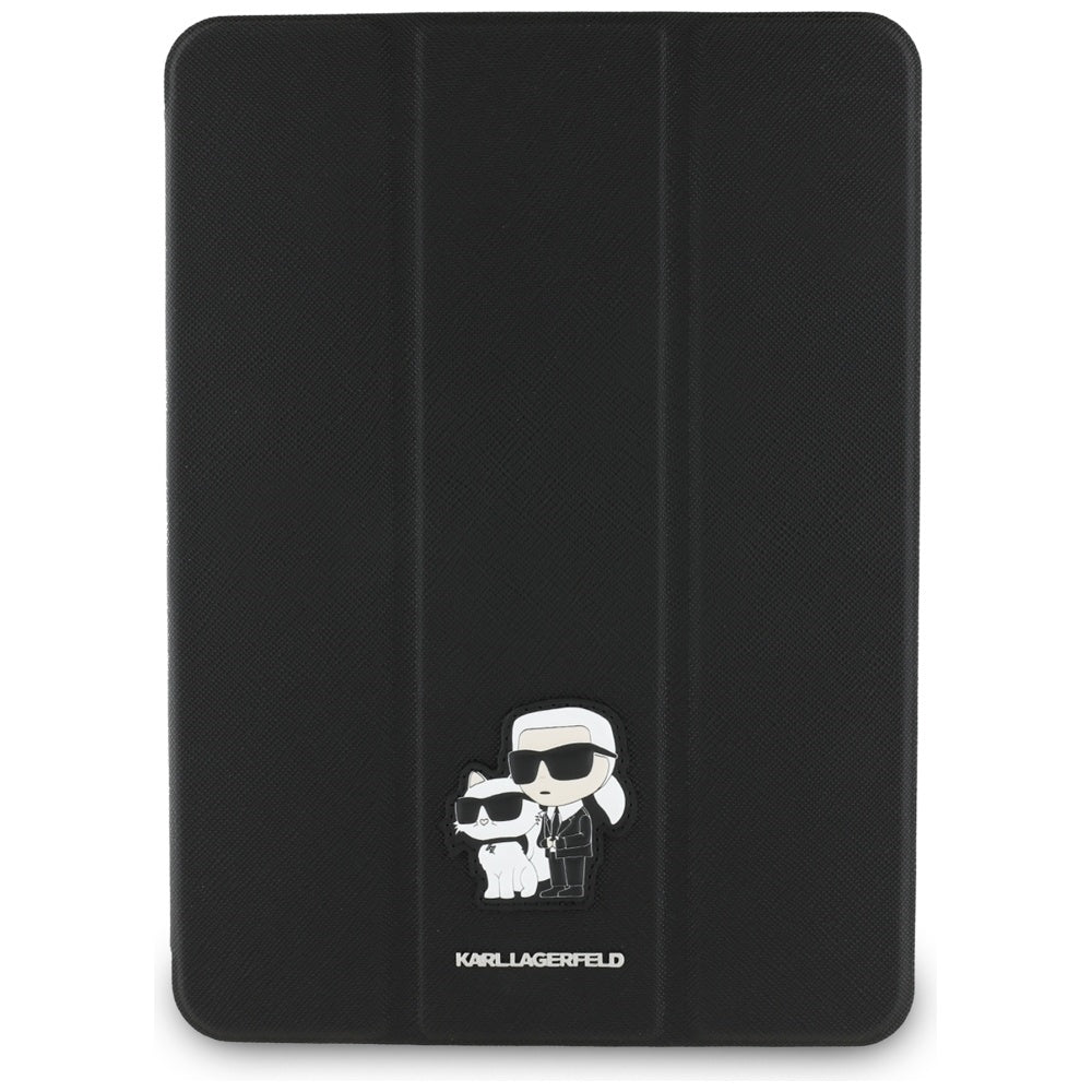 Case for Apple iPad Air 11 (2025) / Air 11 (2024), Karl Lagerfeld, Saffiano Karl & Choupette, Black