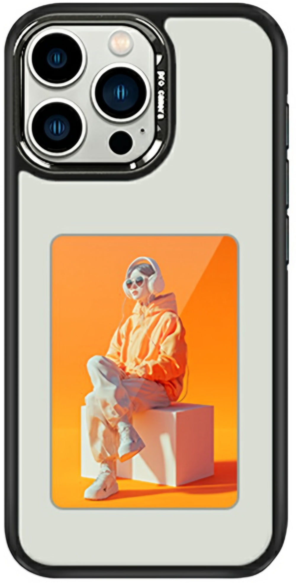 Case for Apple iPhone 16 Pro, OEM, Customized E-Ink Display (4inch), White
