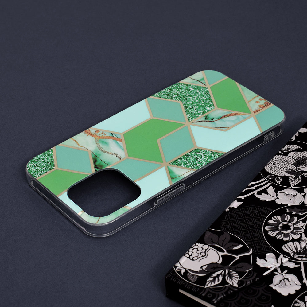 Case for Apple iPhone 13 Pro Max, Techsuit, Marble, Green