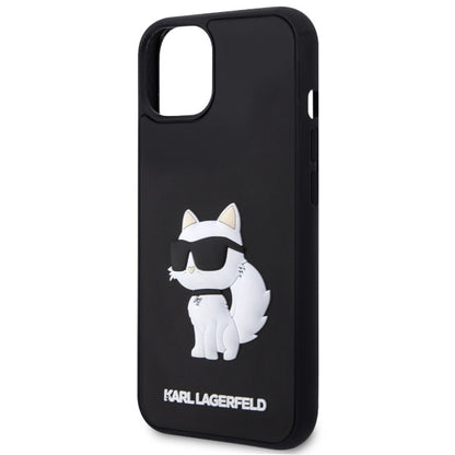 Case for Apple iPhone 14 Plus, Karl Lagerfeld, 3D Rubber Choupette, Black