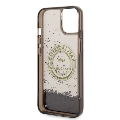 Case for Apple iPhone 14 Plus, Karl Lagerfeld, Liquid Glitter RSG, Black