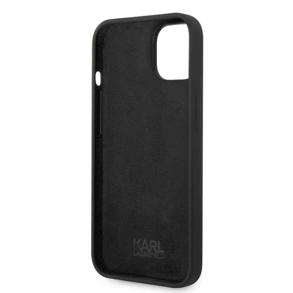 Case for Apple iPhone 14 Plus, Karl Lagerfeld, Silicone Karl's Head, Black