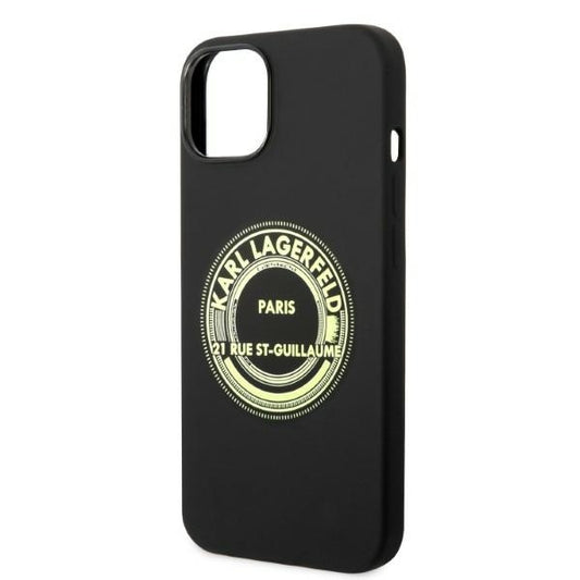 Case for Apple iPhone 14 Plus, Karl Lagerfeld, Silicone RSG, Black