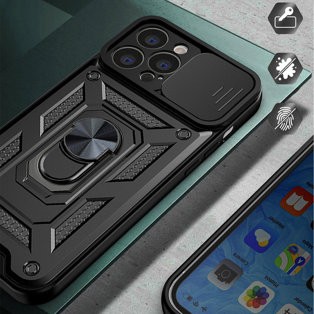 Case for Apple iPhone 14, Techsuit, CamShield, Black