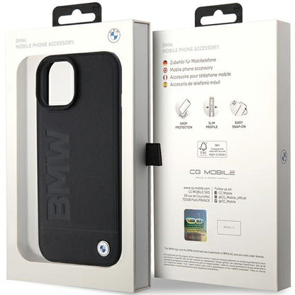 Case for Apple iPhone 15 Plus, BMW, Natural Hot Stamp, Black