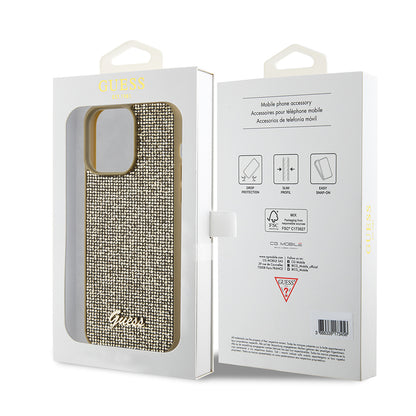 Case for Apple iPhone 15 Pro Max, Guess, Disco Metal Script, Gold