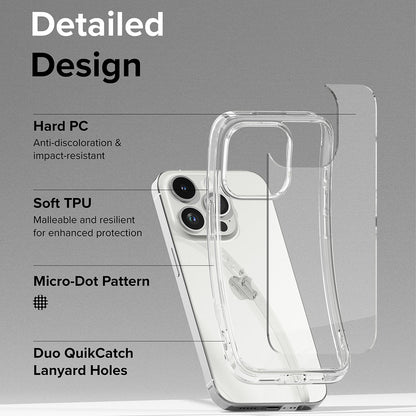 Case for Apple iPhone 15 Pro, Ringke, Fusion, Transparent