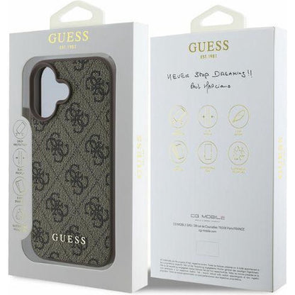 Case for Apple iPhone 16 Plus, Guess, 4G Classic, Black