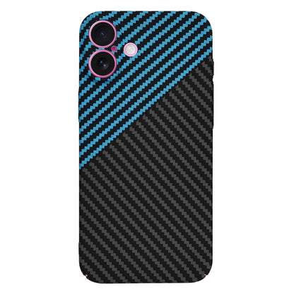 Case for Apple iPhone 16 Plus, Techsuit, Carbonite FiberShell, Black Blue