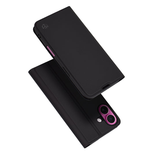 Case for Apple iPhone 16 Plus, Techsuit, Magskin Book, Black