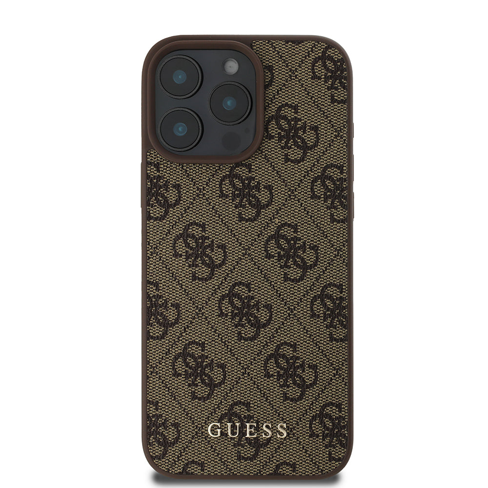 Case for Apple iPhone 16 Pro, Guess, 4G Classic, Brown