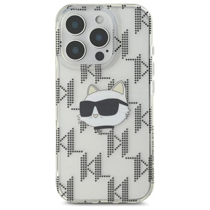 Case for Apple iPhone 16 Pro, Karl Lagerfeld, IML Luxury Electroplated Choupette's Head, Transparent