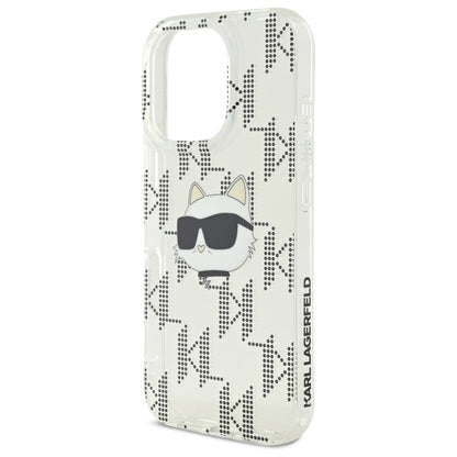 Case for Apple iPhone 16 Pro, Karl Lagerfeld, IML Luxury Electroplated Choupette's Head, Transparent
