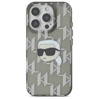 Case for Apple iPhone 16 Pro, Karl Lagerfeld, IML Luxury Electroplated Karl's Head, Black