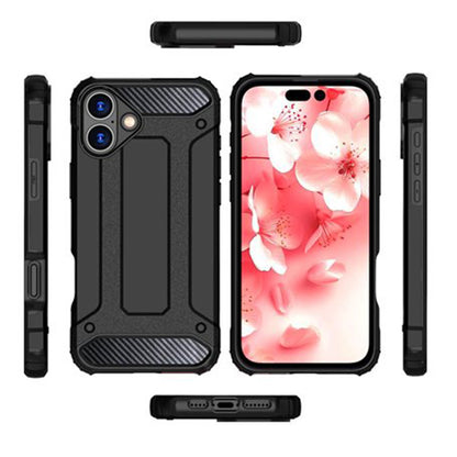 Case for Apple iPhone 16 Pro, Techsuit, Hybrid Armor, Black